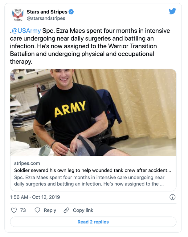U.S. soldier loses his leg in order to save the lives of his crewmates - picture 2