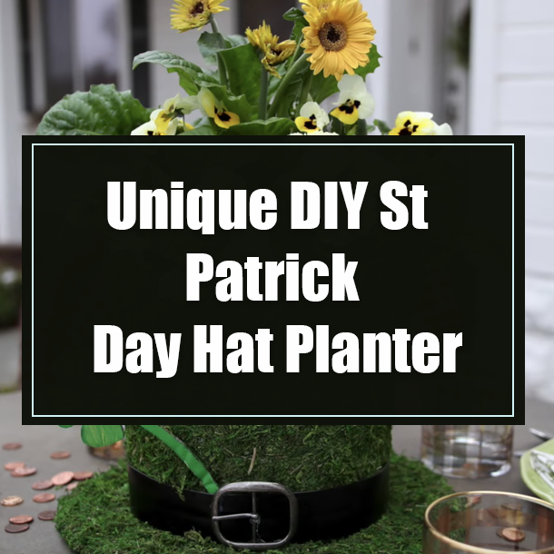 Unique DIY St Patrick Day Hat Planter