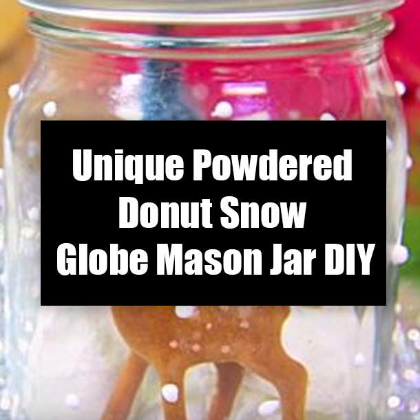 Unique Powdered Donut Snow Globe Mason Jar DIY