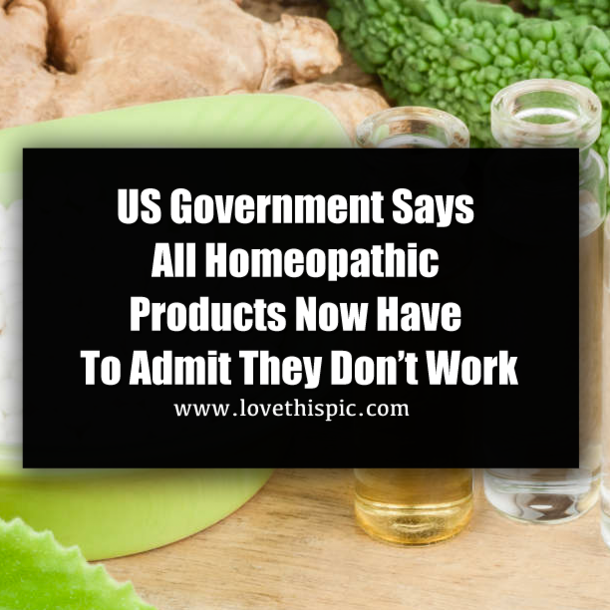 US Government Says All Homeopathic Products Now Have To Admit They Don’t Work