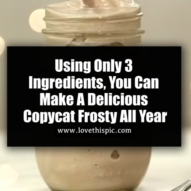 Using Only 3 Ingredients, You Can Make A Delicious Copycat Frosty All Year