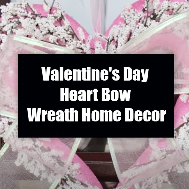 Valentine's Day Heart Bow Wreath Home Decor