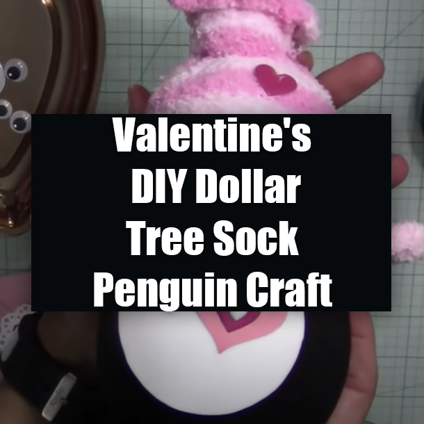 Valentine's DIY Dollar Tree Sock Penguin Craft