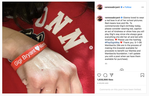 Vanessa Bryant goes to social media to post tribute to late daughter Gigi on her 14th birthday - picture 3
