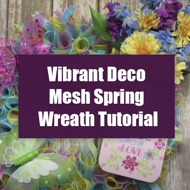 Vibrant Deco Mesh Spring Wreath Tutorial