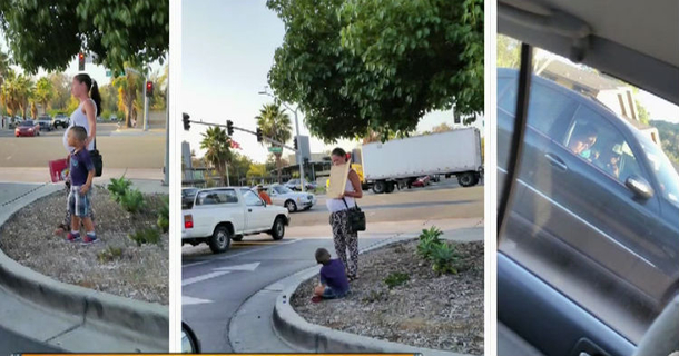 Video: Driver Had A Strange Feeling Something Was Wrong, So She Kept Filming Pregnant Pan Handler - picture 2