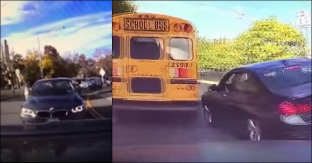 VIDEO: Raging BMW Dominates Road, Gets SMACKED By Karma When Passing Bus - picture 2