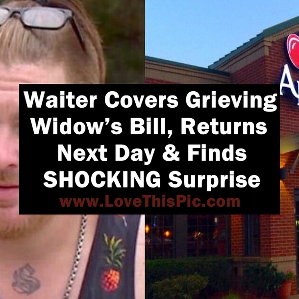 Waiter Covers Grieving Widow’s Bill, Returns Next Day & Finds SHOCKING Surprise