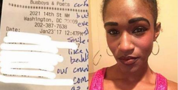 Waitress Stunned By Message Trump Supporter Wrote On Her Receipt (Photo) - picture 2