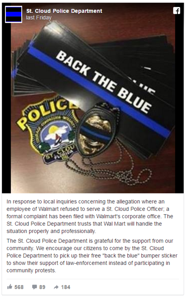 Walmart Makes Outrageous Move After Cashier Refuses to Check Out Cop - picture 3