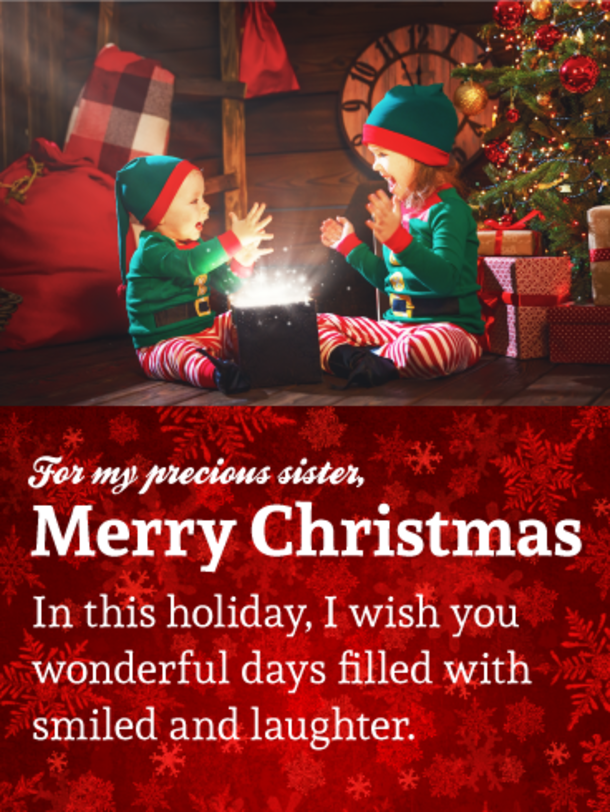 Warm Wishes for Her: 10 Merry Christmas Quotes In 2023 To Share With Your Sister - picture 4