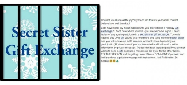 Warning: Christmas Gift Exchange Scam Making The Rounds On Facebook - picture 2