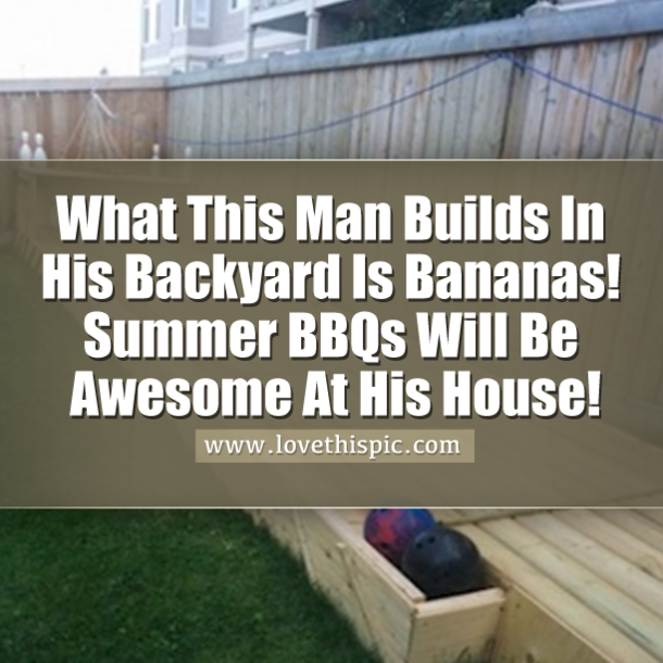 What This Man Builds In His Backyard Is Bananas! Summer BBQs Will Be Awesome At His House!