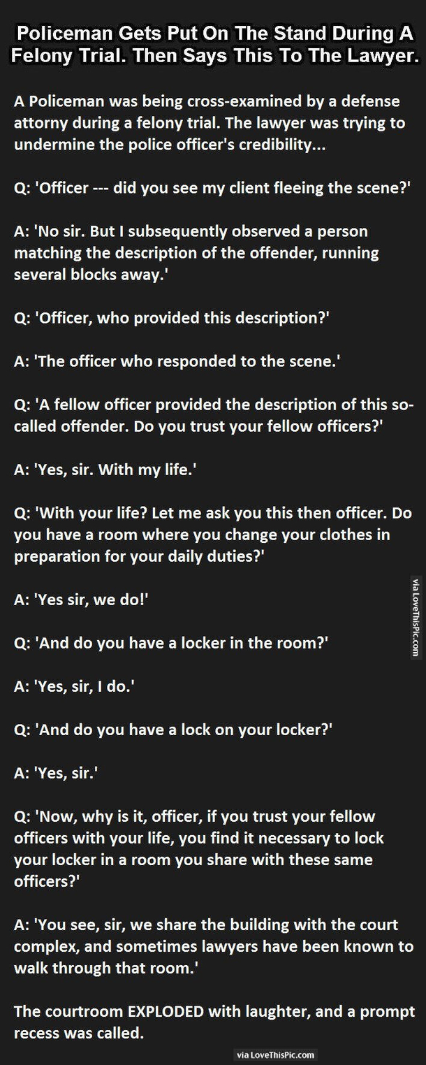 When A LAWYER TRIED TO TRIP HIM UP In COURT, This COP Had The BEST COMEBACK … EVER