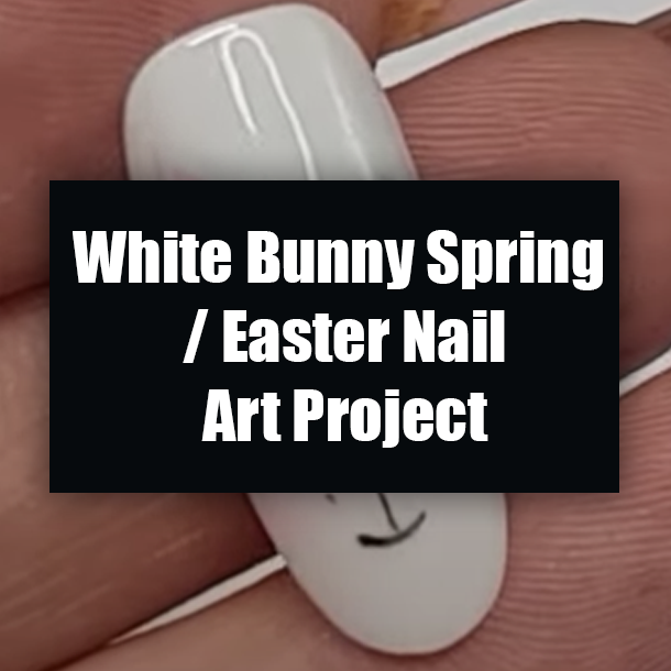 White Bunny Spring / Easter Nail Art Project