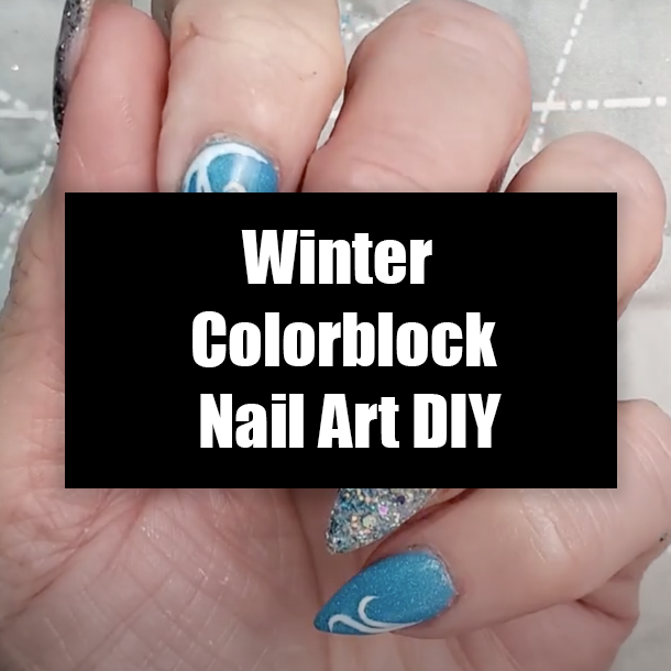 Winter Colorblock Nail Art DIY