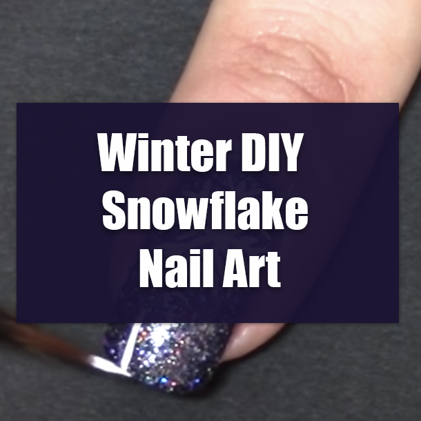 Winter DIY Snowflake Nail Art