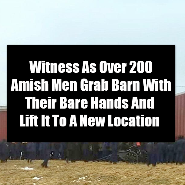 Witness As Over 200 Amish Men Grab Barn With Their Bare Hands And Lift It To A New Location