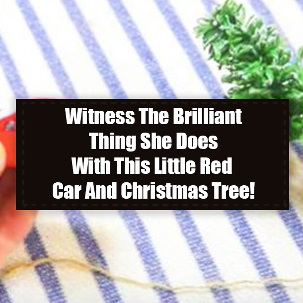 Witness The Brilliant Thing She Does With This Little Red Car And Christmas Tree!