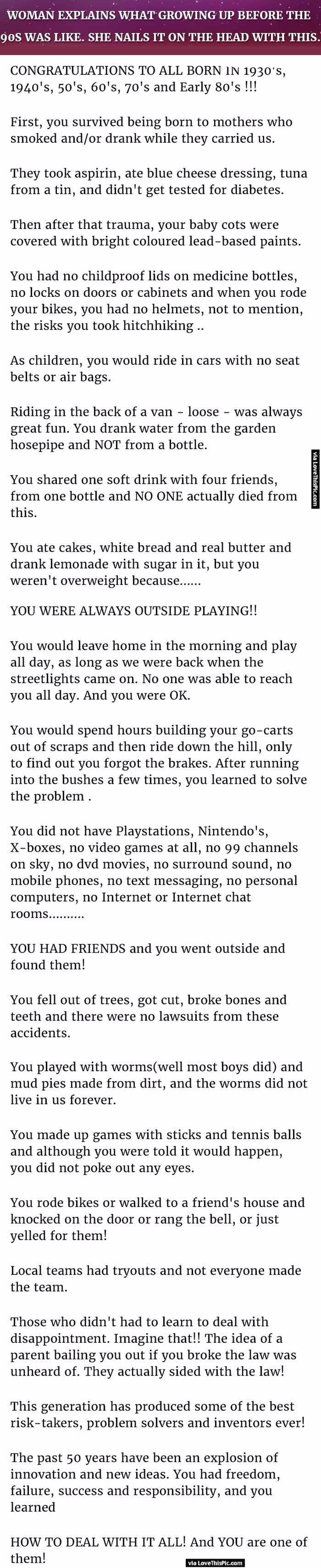 Woman Explains What Growing Up Before The 90s Was Like. She Nails It On The Head With This