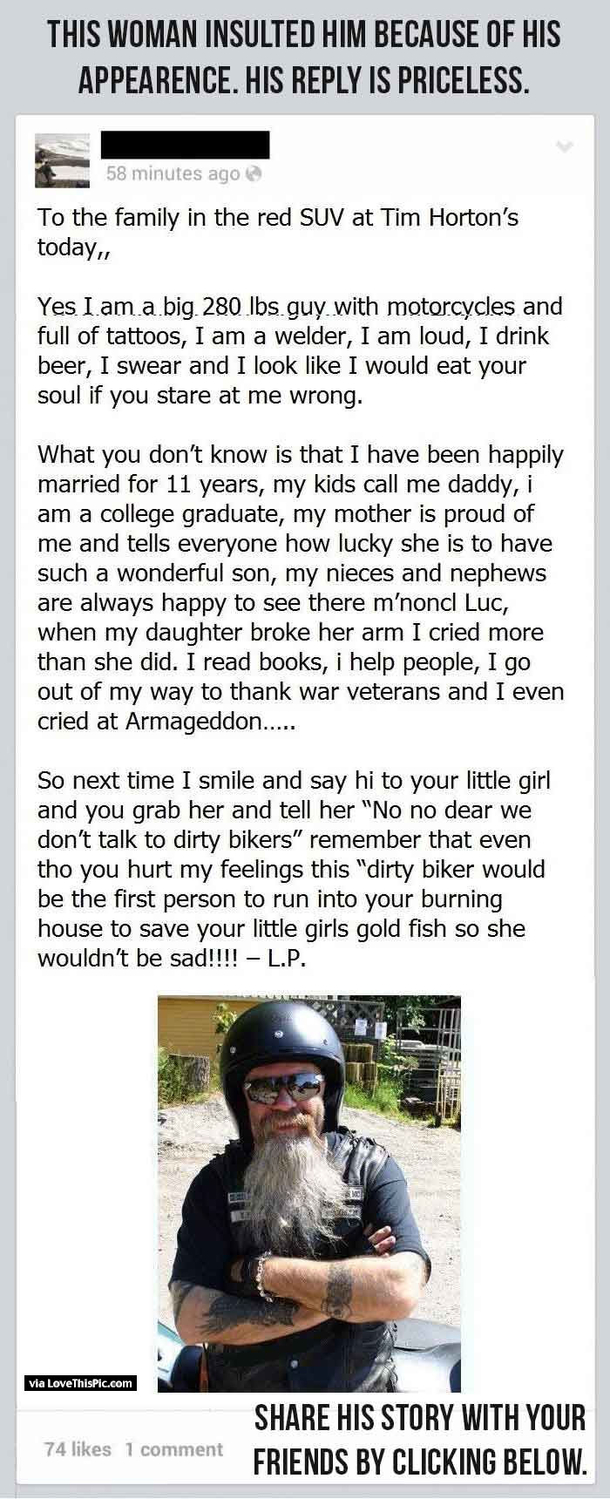 Woman Insults A Man Because Of His Appearance But The Man's Reply Is Priceless
