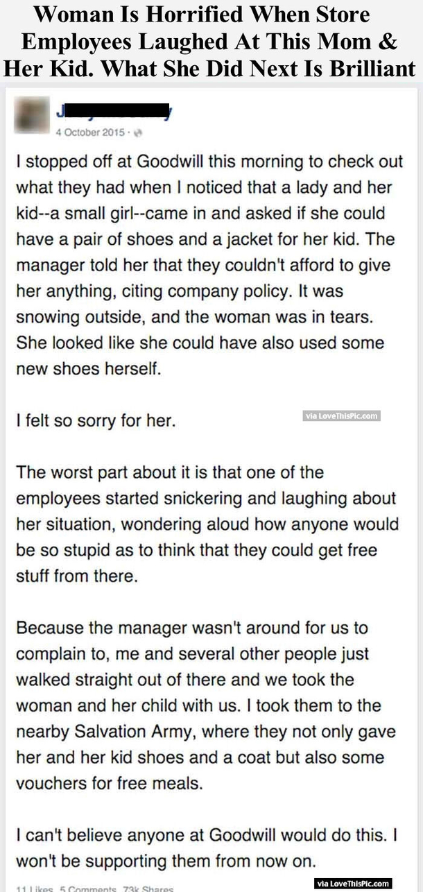 Woman Is Horrified When Store Employees Laughed At This Mom & Her Kid. What She Did Next Is Brilliant