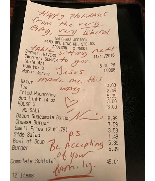 Woman Overhears Family’s Conversation In Restaurant, Gets Offended, Leaves Them This Note (Photo) - picture 3