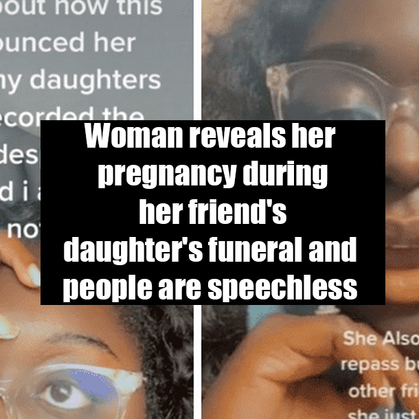 Woman reveals her pregnancy during her friend's daughter's funeral and people are speechless