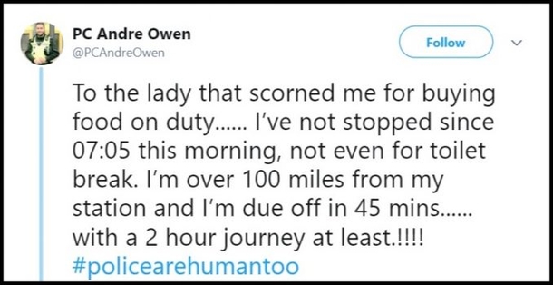 Woman Shames Officer For Buying Lunch While On Duty, His Perfect Response Goes Viral - picture 4