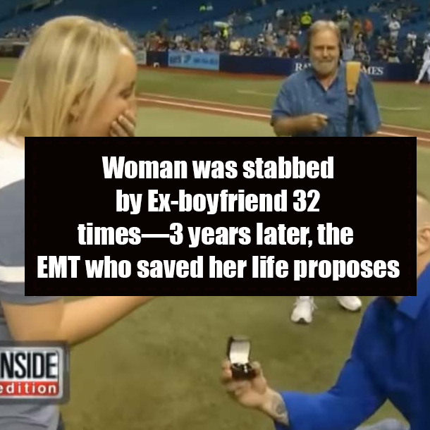 Woman was stabbed by Ex-boyfriend 32 times—3 years later, the EMT who saved her life proposes