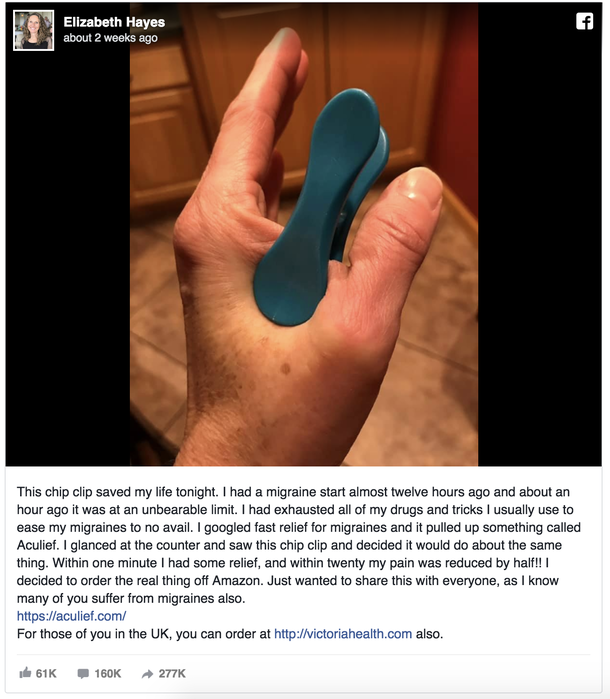 Woman’s Brilliant Chip Clip Migraine Remedy Idea Has Gained The Attraction Of Thousands On Social Media - picture 2