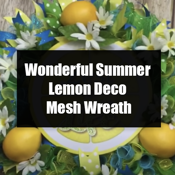 Wonderful Summer Lemon Deco Mesh Wreath