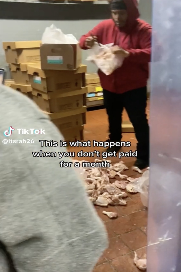 Worker At Chicago Popeyes Louisiana Kitchen Wrecks Restaurant On TikTok After Claims Of Not Receiving Payment For A Month - picture 2