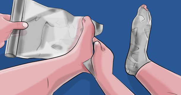 Wrap your feet in a few layers of aluminum foil. 1 hour later? Incredible! - picture 2