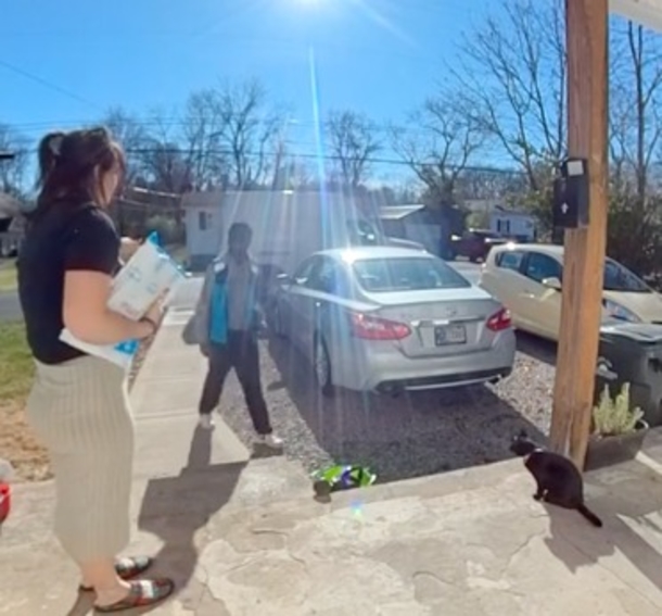 You Won't Believe How This Cat Greeted an Amazon Driver - Their "Hello" Will Melt Your Heart! - picture 3