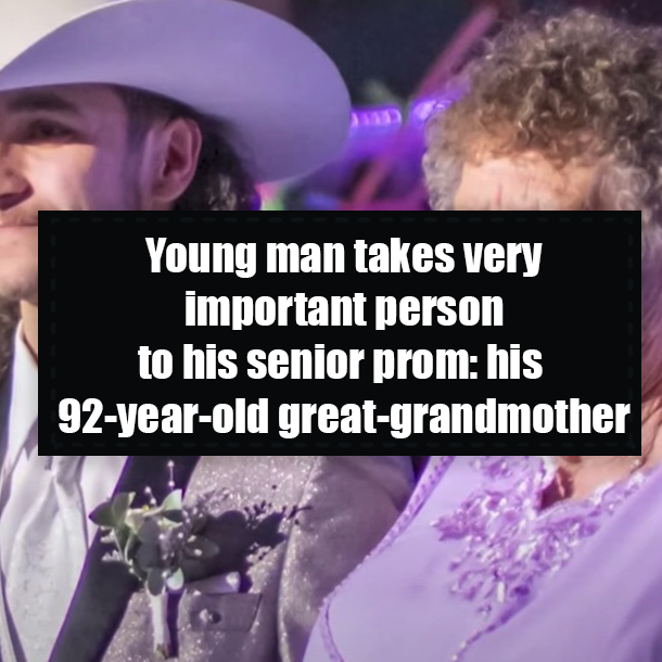 Young man takes very important person to his senior prom: his 92-year-old great-grandmother