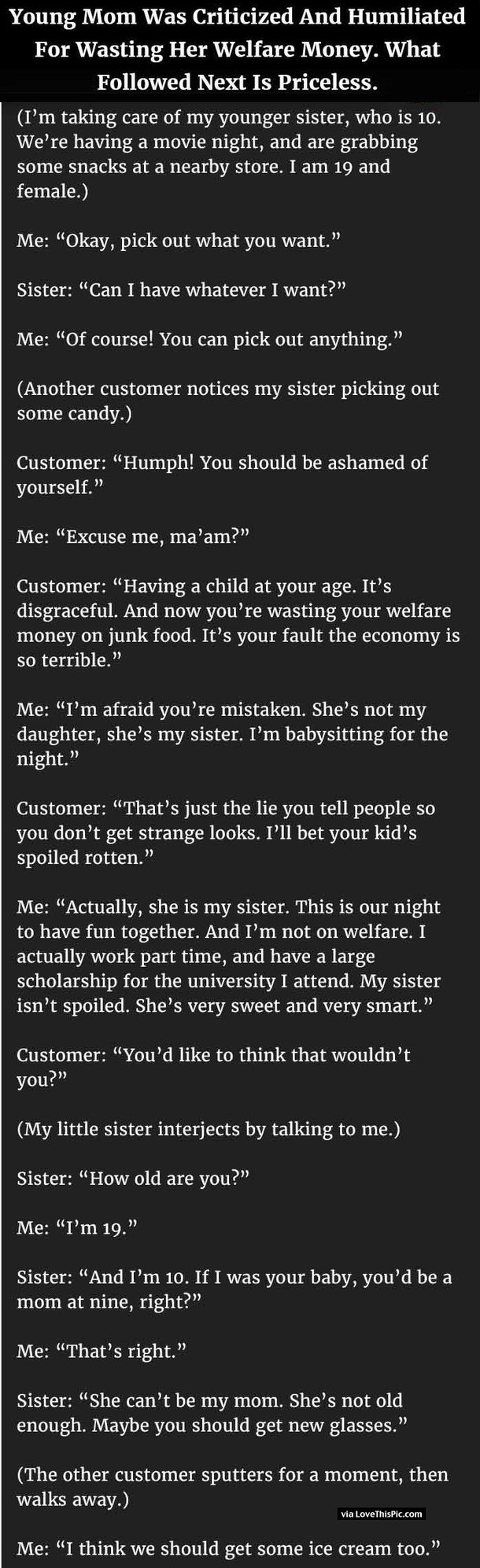 Young Mom Was Criticized And Humiliated For Wasting Her Welfare Money But What Happened Next Is Priceless