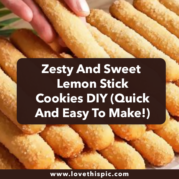 Zesty And Sweet Lemon Stick Cookies DIY (Quick And Easy To Make!)