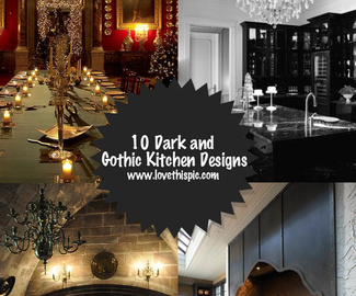 10 Dark and Gothic Kitchen Designs