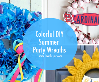 Colorful DIY Summer Party Wreaths