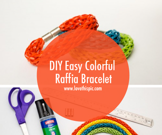 DIY Easy Colorful Raffia Bracelet