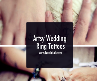 Artsy Wedding Ring Tattoos