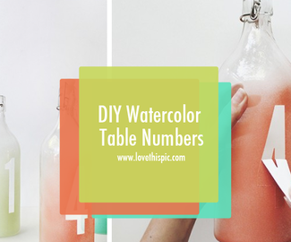 DIY Watercolor Table Numbers