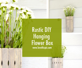 Rustic DIY Hanging Flower Box