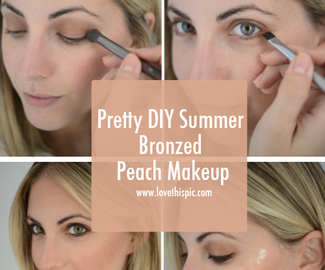 Pretty DIY Summer Bronzed Peach Makeup