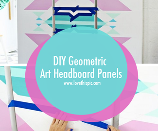 DIY Geometric Art Headboard Panels