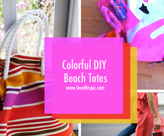 Colorful DIY Beach Totes