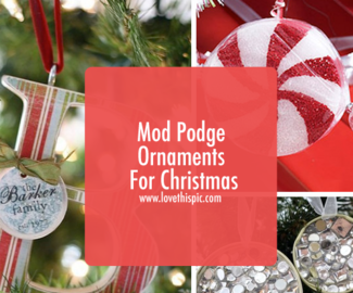 Mod Podge Ornaments For Christmas