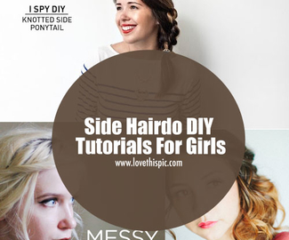 Side Hairdo DIY Tutorials For Girls