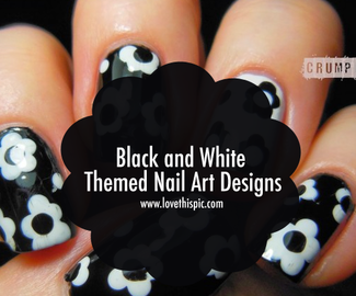 Black and White Themed Nail Art Designs